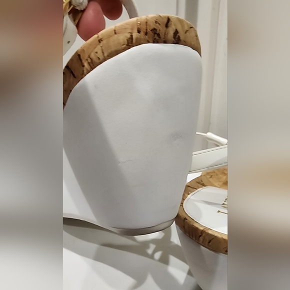 Lauren Ralph Lauren Women’s Reeta Wedge Heel Slingback White Sandals Sz 10 - Picture 9 of 9